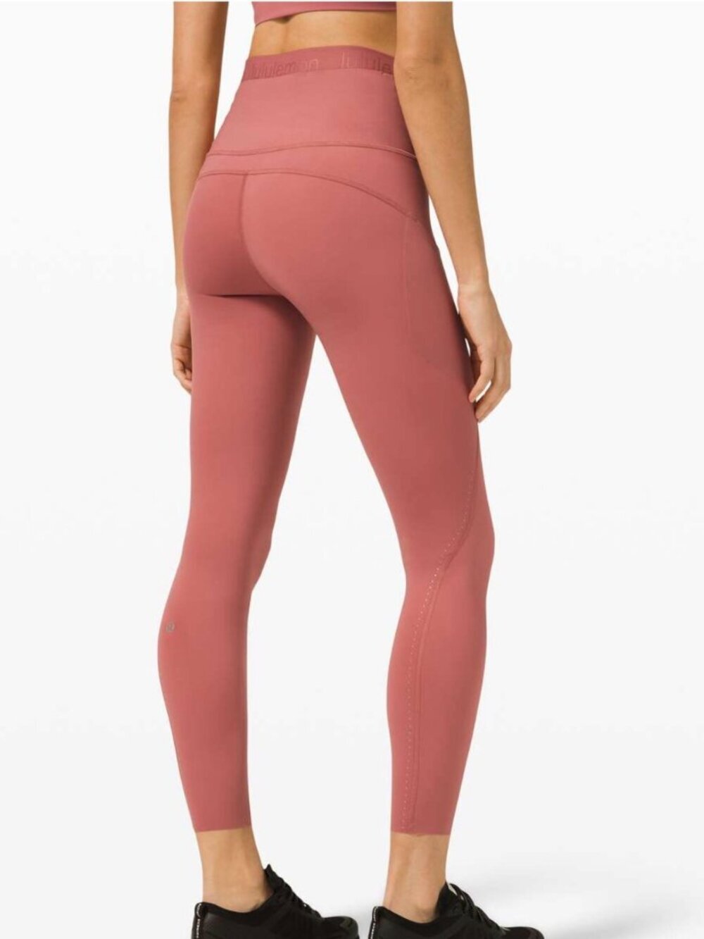 LULULEMON Fast and Free Super High Rise Tight 25" Elite Nulux Pocket Pink Red 8